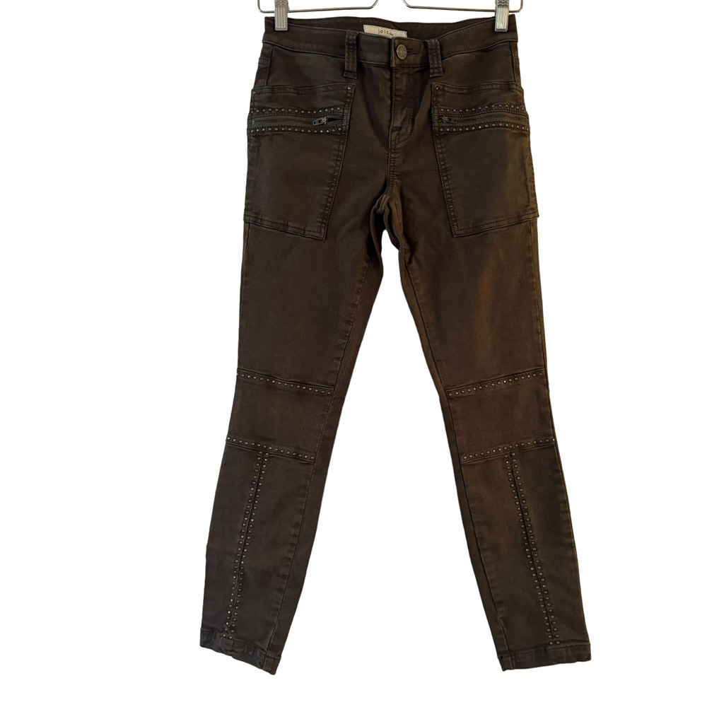 Joie Hazina Studded Skinny Ankle Pants Jeans